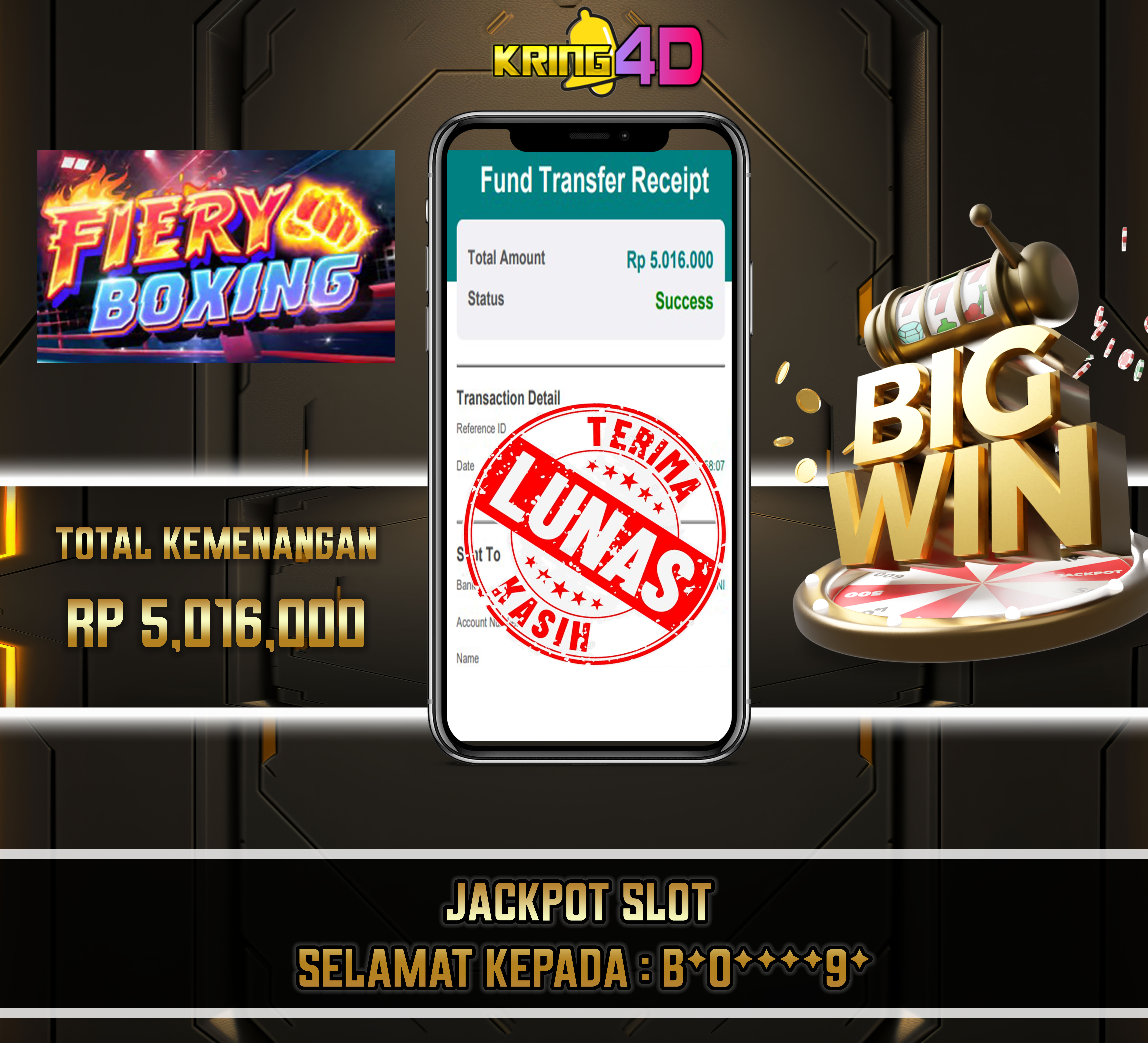 21 Sep 2026, Pukul 18:42:53 WIB,KRING4D JACKPOT FIERY BOXING Rp 5,016,000