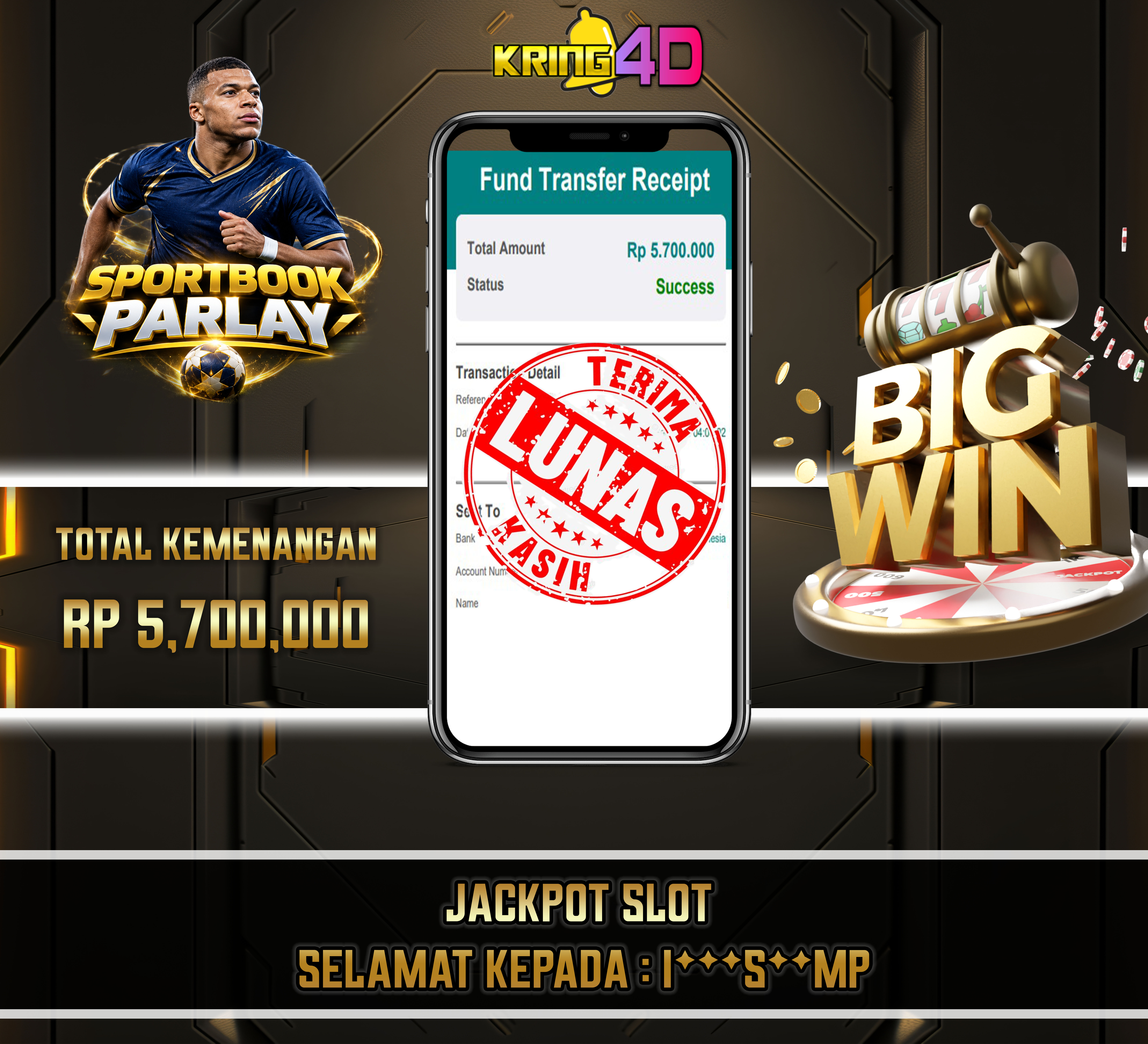 15 Sep 2026, Pukul 04:06:14 WIB,KRING4D JACKPOT Sportbook Parlay Rp 5,700,000